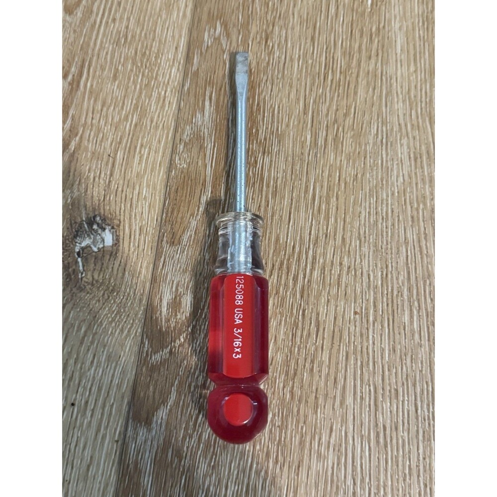 MASTER MECHANIC TOOLS Slotted Screwdriver 125088 6.5" Long Made U.S.A.